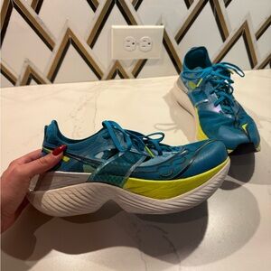 LAST DAY SALE- Saucony Men’s Blue and Yellow Running Shoes